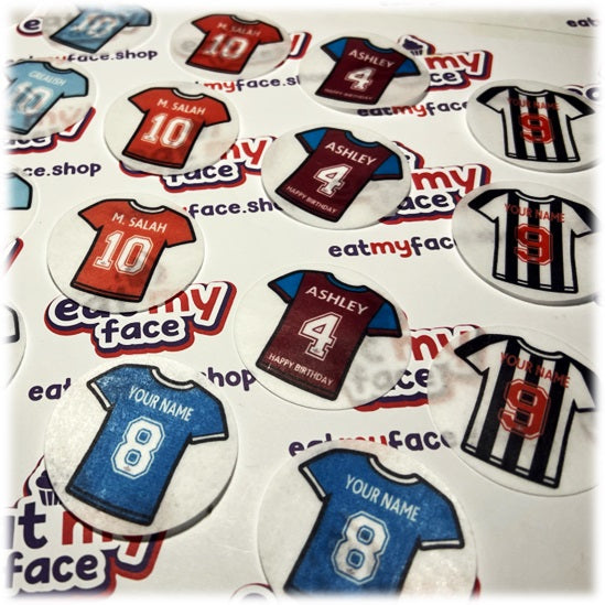 Your Football Team Cup Cake Toppers (Rice/Wafer Paper)