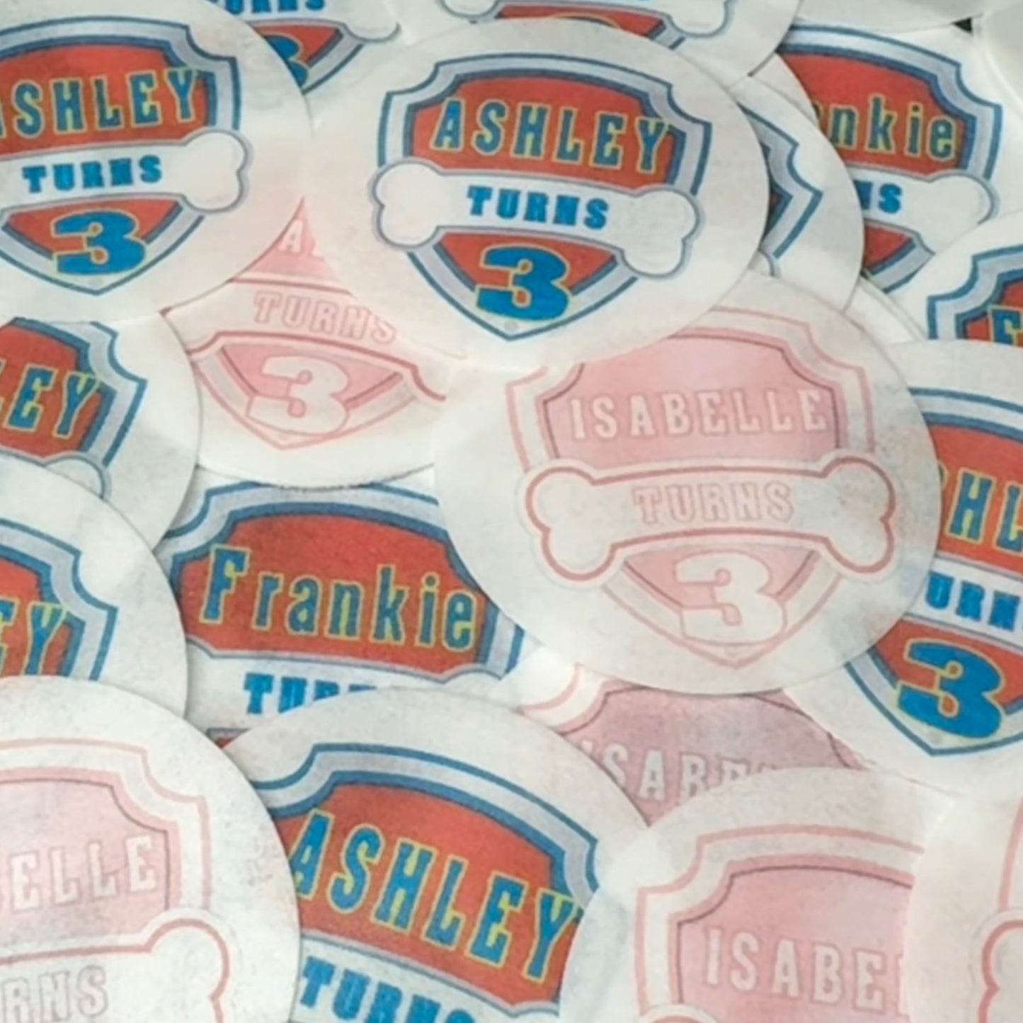 Personalised Bone Shield Edible Cup Cake Toppers