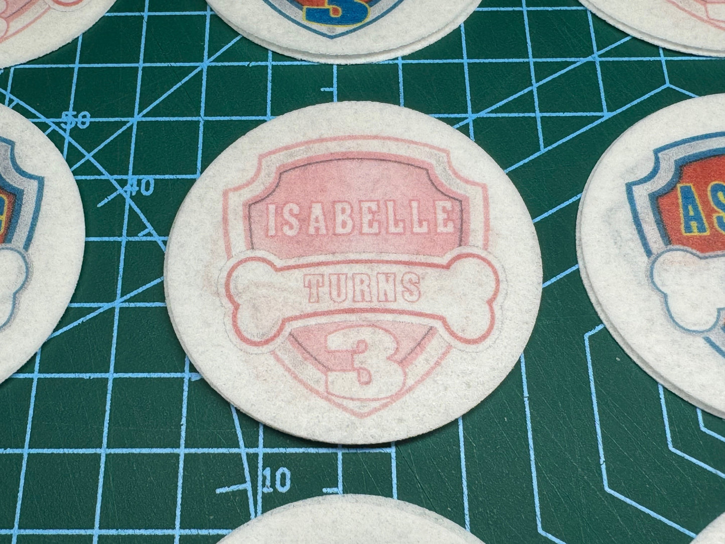 Personalised Bone Shield Edible Cup Cake Toppers