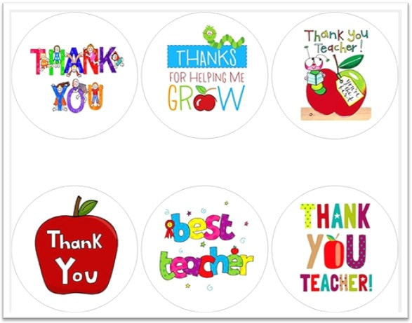 Best Teacher/Thank You Edible Cup Cake Toppers