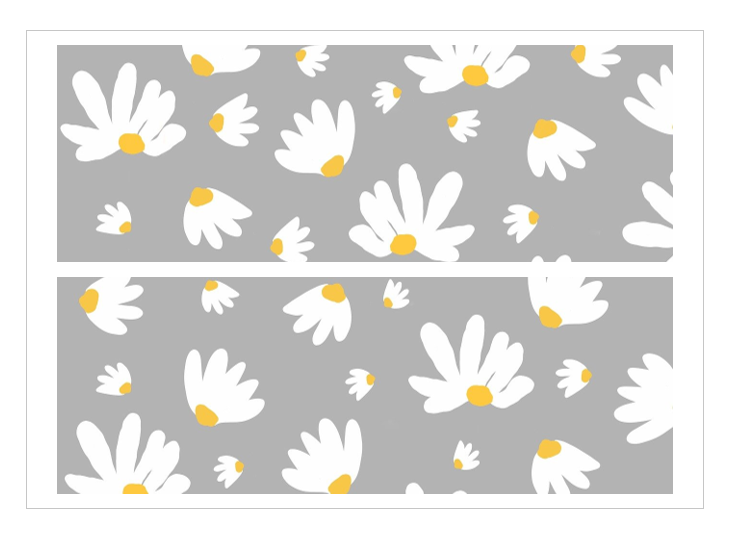 Large Edible Cake Wrap Daisies on Grey