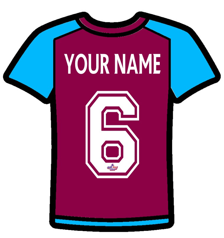 Edible Personalised Large Football Shirt Cake Topper EFL Championship