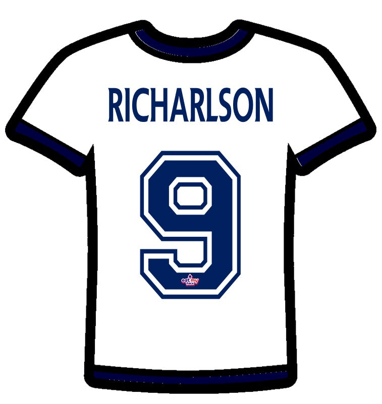 Edible Personalised Large Football Shirt Cake Topper EPL Premier League