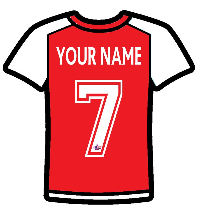 Edible Personalised Large Football Shirt Cake Topper Euros & World Cup