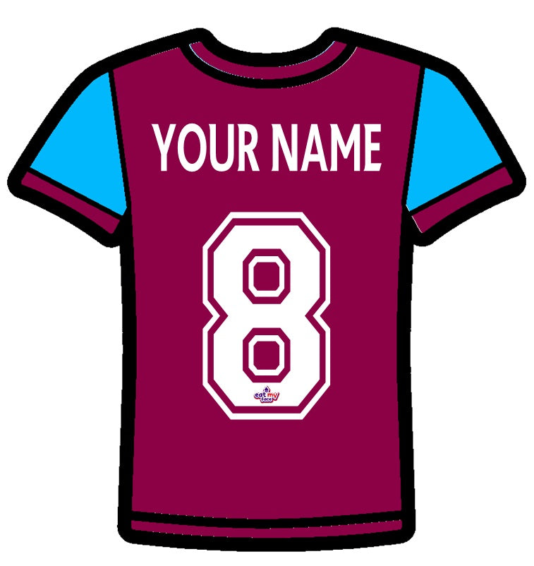 Edible Personalised Large Football Shirt Cake Topper EFL Championship