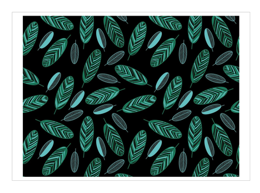 Dark Green Leaves Large Edible Cake Wrap