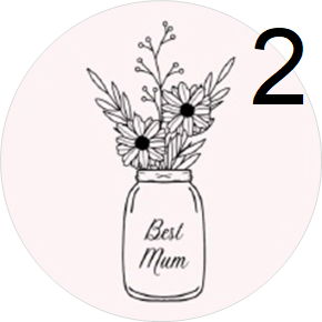 Mothers Day Pre-Cut Cup Cake Toppers