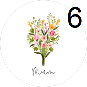 Mothers Day Pre-Cut Cup Cake Toppers