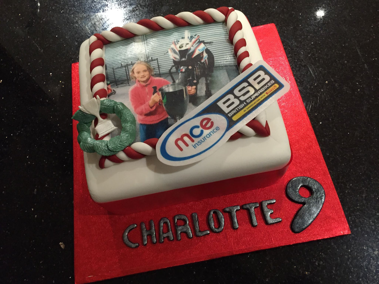 Large Personalised Square Cake Topper