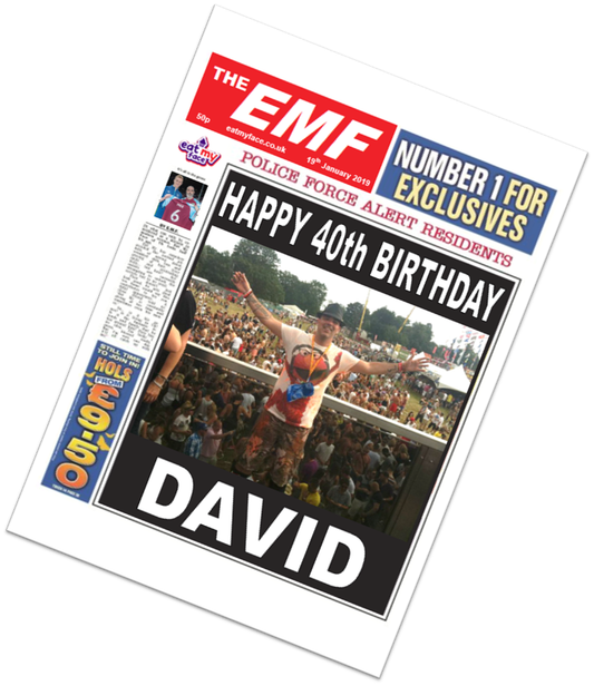 Edible News Paper PERSONALISED Front Page