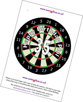 Large Personalised Edible Dart-Board