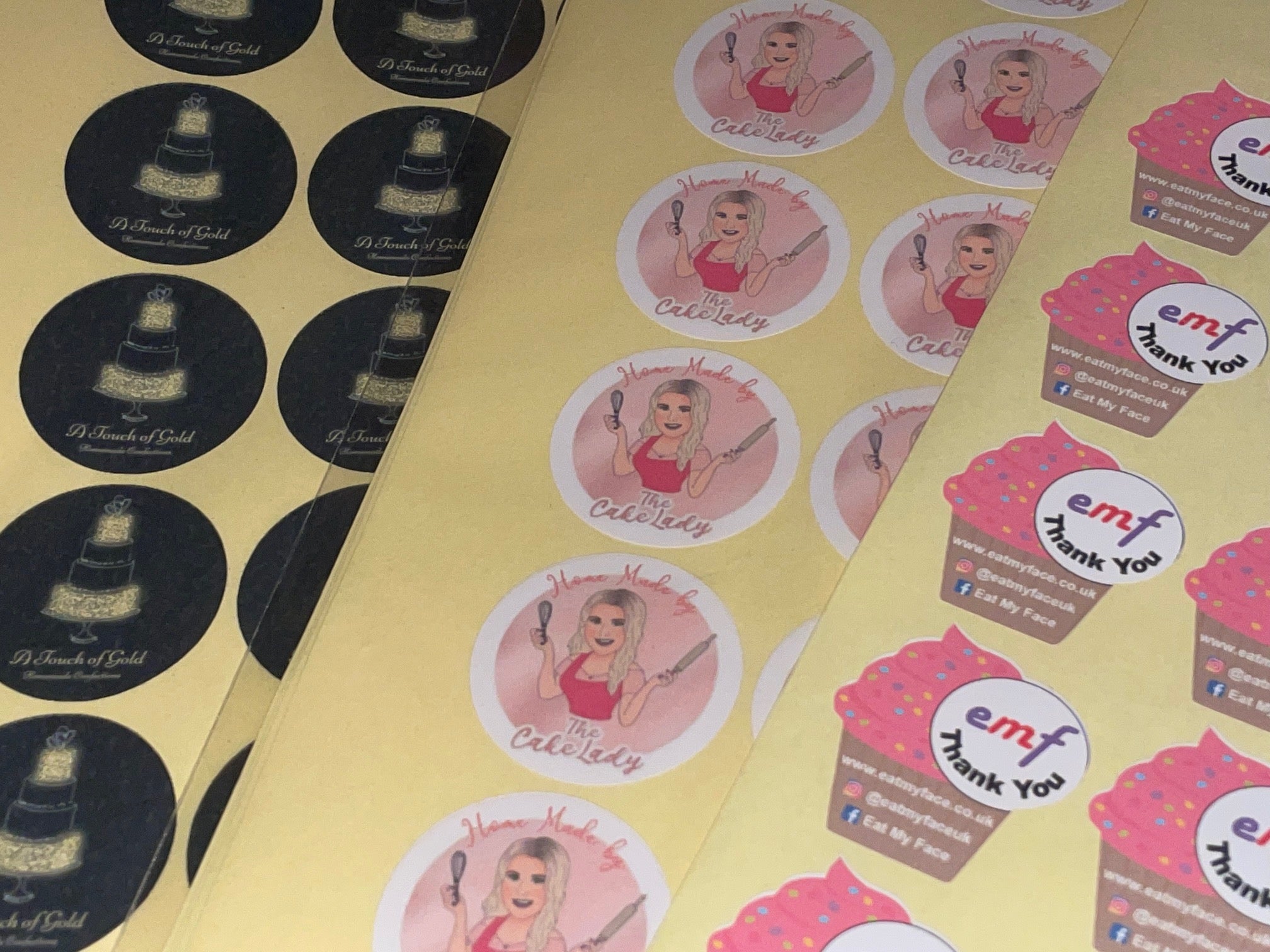 Personalised Logo Pre-Cut Stickers (Non Edible) – Eat My Face
