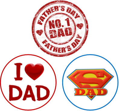 Fathers Day Edible Cup Cake Toppers (Rice/Wafer Paper)