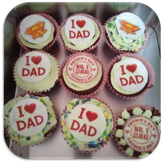 Fathers Day Edible Cup Cake Toppers (Rice/Wafer Paper)