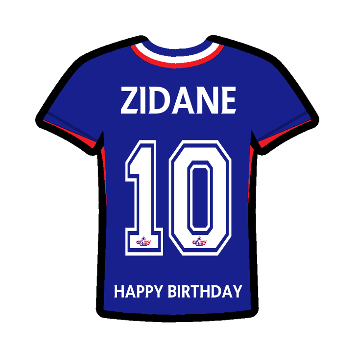 Edible Personalised Large Football Shirt Cake Topper Euros & World Cup