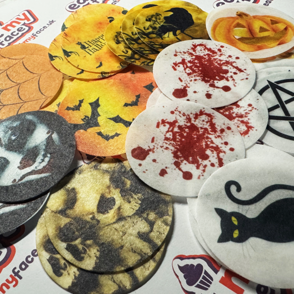 Halloween (Mixed) Edible Cocktail/Drinks Toppers