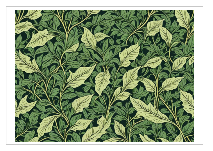 Green Leaves Large Edible Cake Wrap