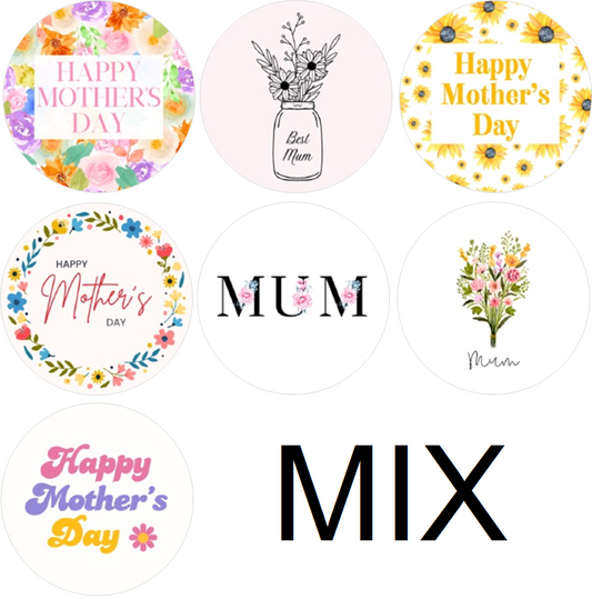 Mothers Day Pre-Cut Cup Cake Toppers