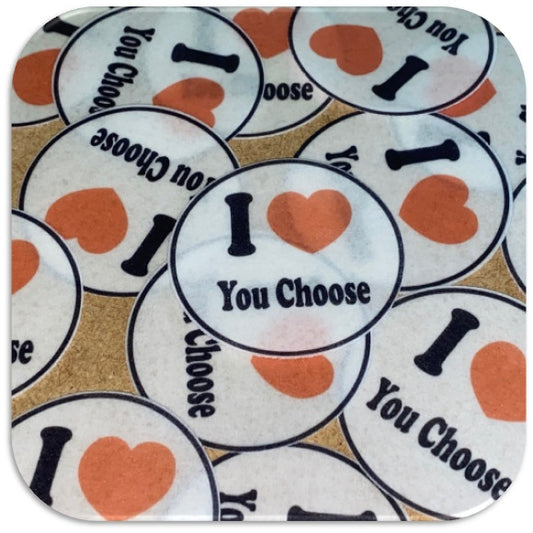 I Heart (your Text) Cup Cake Toppers (Rice/Wafer Paper)